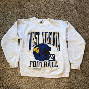 VINTAGE WVU West Virginia Football Crewneck